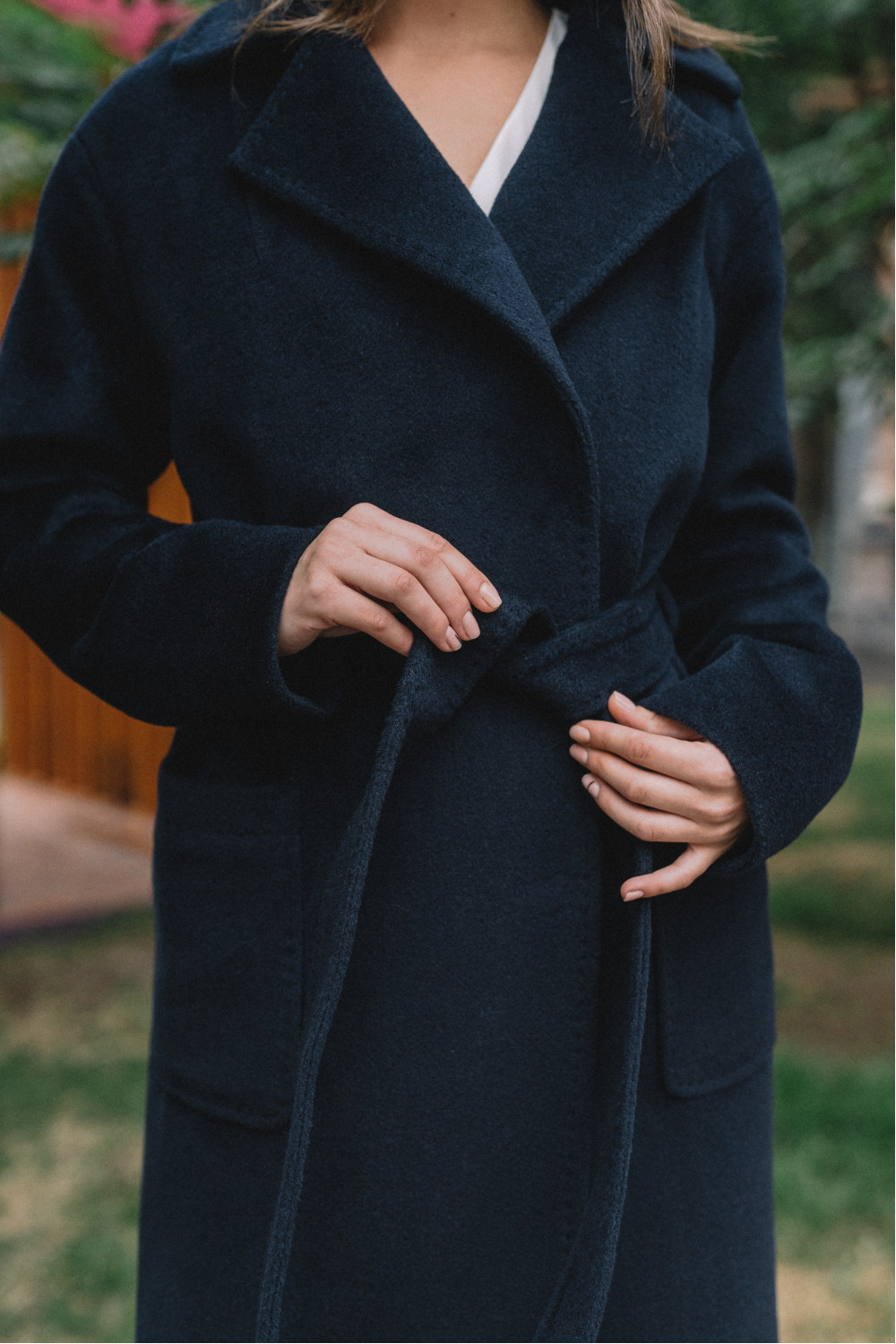 Черное пальто кашемир