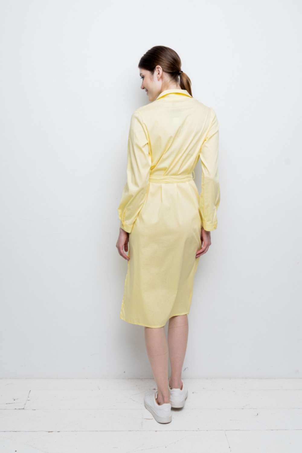 Платье-рубашка ASd015/желтый