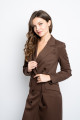 Платье-пиджак удлиненный ASyp100/коричневый