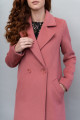 Двубортное длинное пальто  AS070m1/розовый