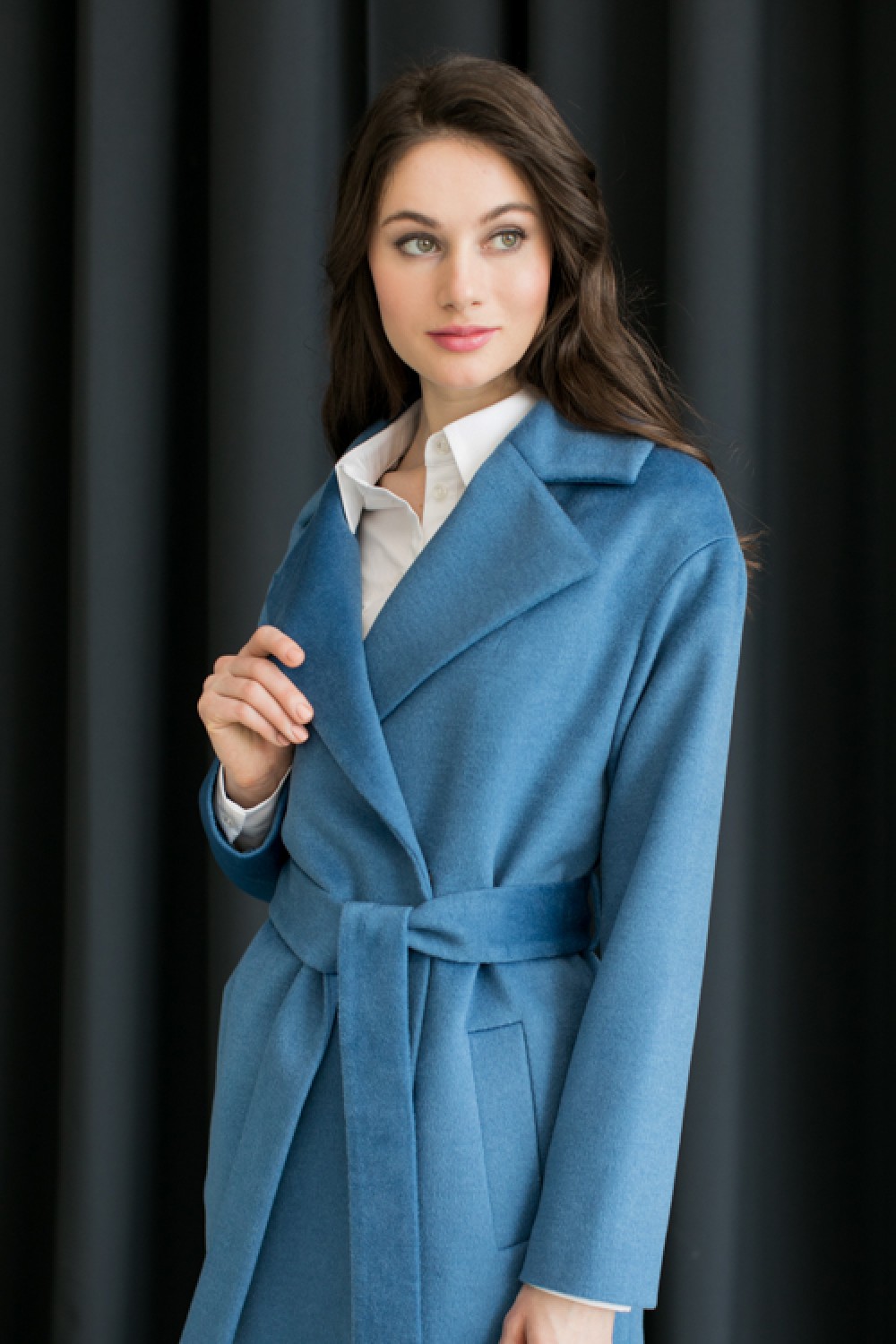 Пальто AS50-1/ярко-синий