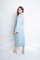 Длинное пальто-халат с накладными карманами AS063m1/голубой