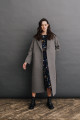 Длинное пальто-халат с прорезными карманами AS063m1/серый_меланж