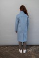 Пальто прямого силуэта с воротником-стойкой AS067m1/голубой