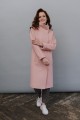 Пальто прямого силуэта с воротником-стойкой  AS067m1/розовый