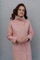 Пальто прямого силуэта с воротником-стойкой  AS067m1/розовый