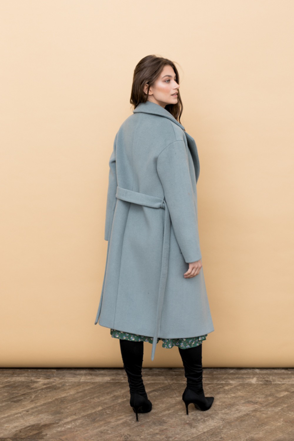 Классическое пальто-халат на запахе AS50-1m