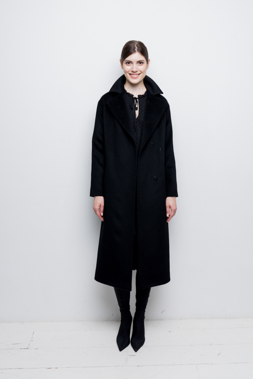 Удлиненное пальто AS55m1-1/черный